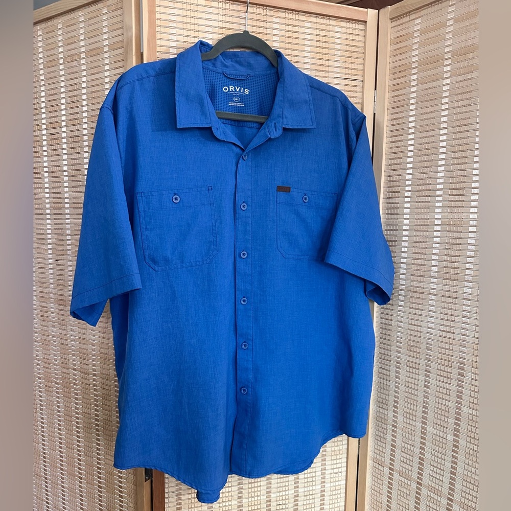 Orvis Men’s Short-Sleeve Button-Up Shirt — Royal Blue